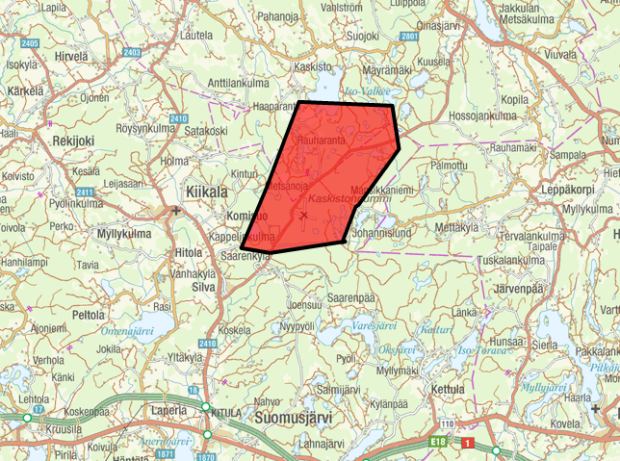 Harjoitus- ja kilpailukieltoalue